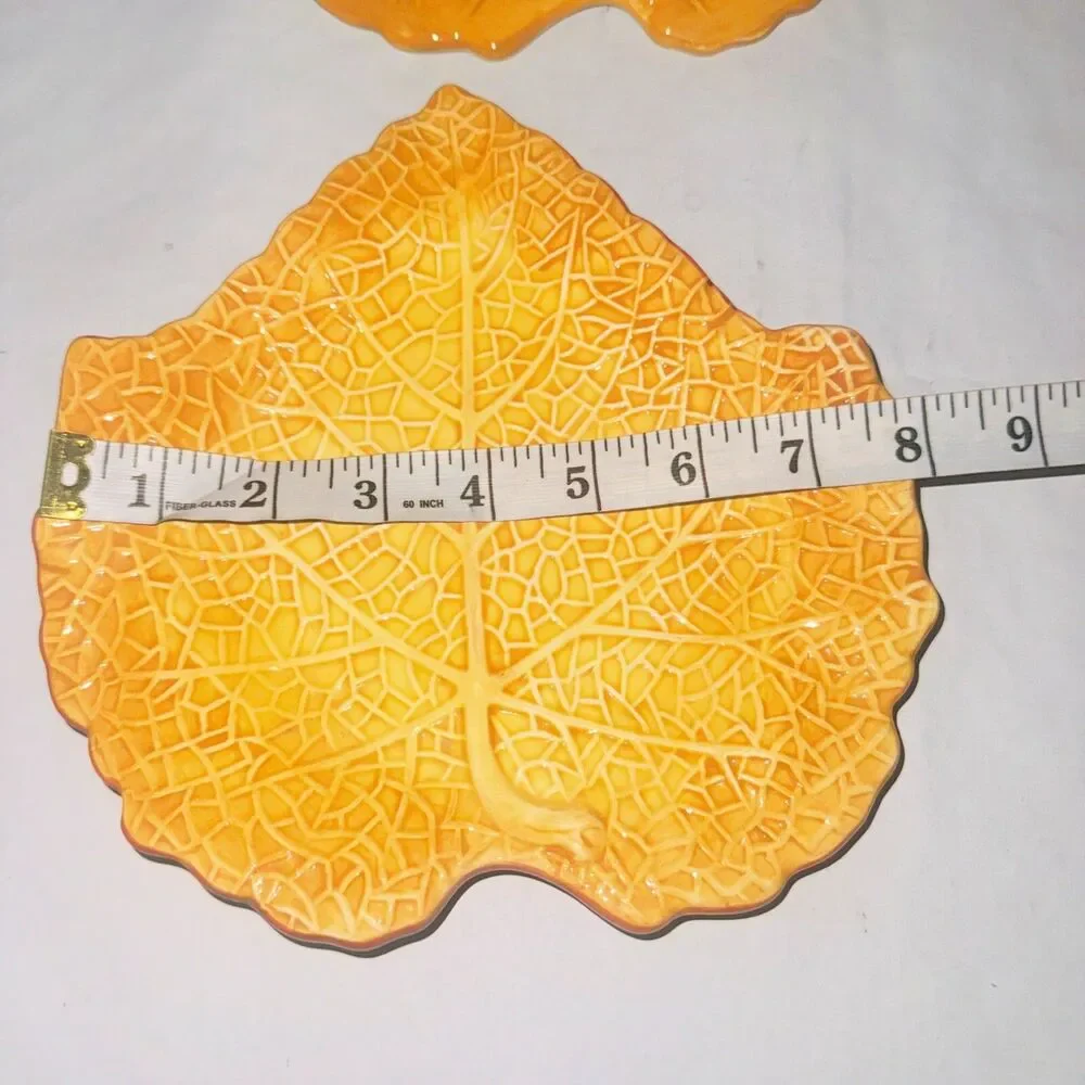 Vintage Laurie Gates Coronado Collection Leaf Plate Thanksgiving Ceramic Platter